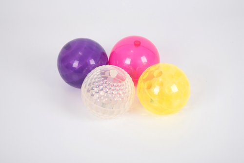 Set of 4 sensory flashing ball textured
