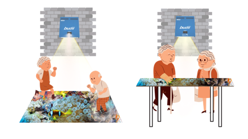 omiVista+ Budii interactive projection system, editable